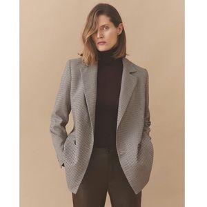Mango Wrap check blazer